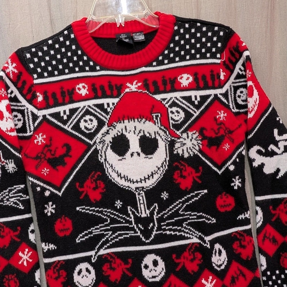 Disney Nightmare Before Christmas Jack Skellington Ugly Christmas Sweater Mens M